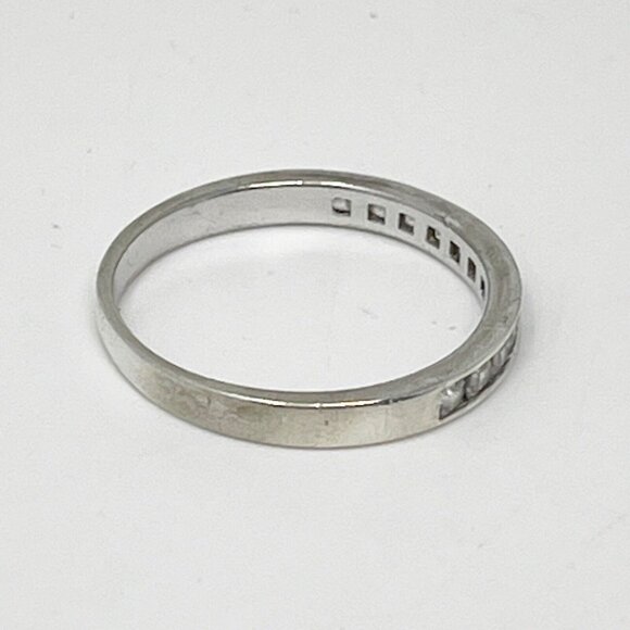 925 Sterling Silver Channel-Set Cubic Zirconia Eternity Band Ring Size 9.75 - Picture 5 of 7